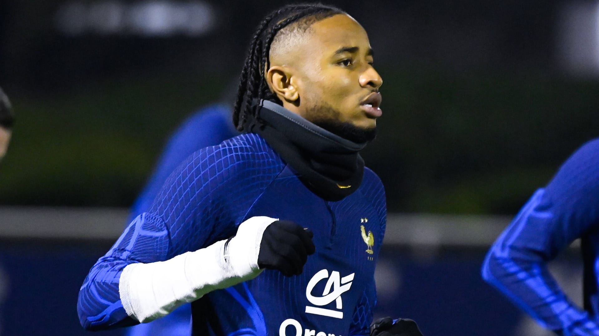 Christopher Nkunku im Trainingsdress der französischen Nationalmannschaft: Der Angreifer steht offenbar vor dem Abschied aus Leipzig.