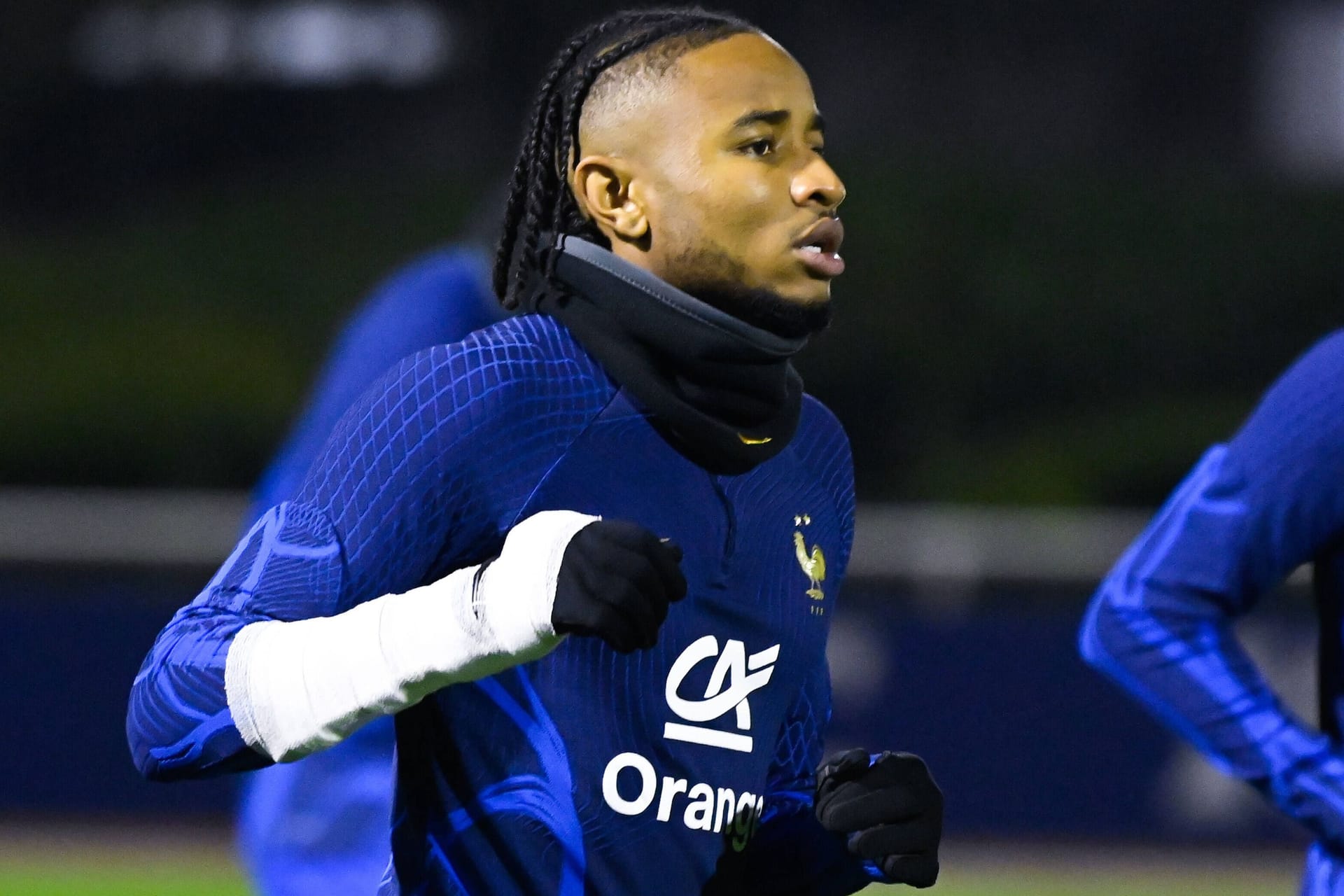 Christopher Nkunku im Trainingsdress der französischen Nationalmannschaft: Der Angreifer steht offenbar vor dem Abschied aus Leipzig.