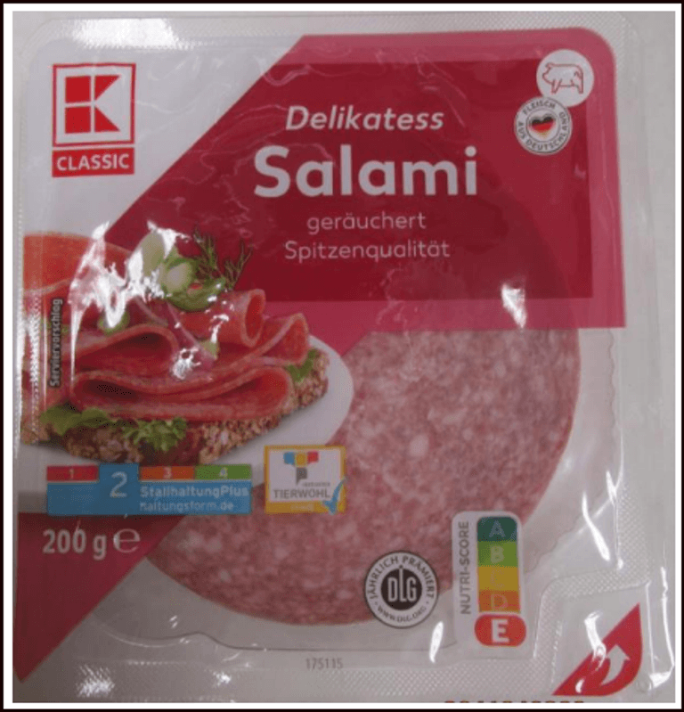 Rückruf: K Classic Delikatess Salami geräuchert