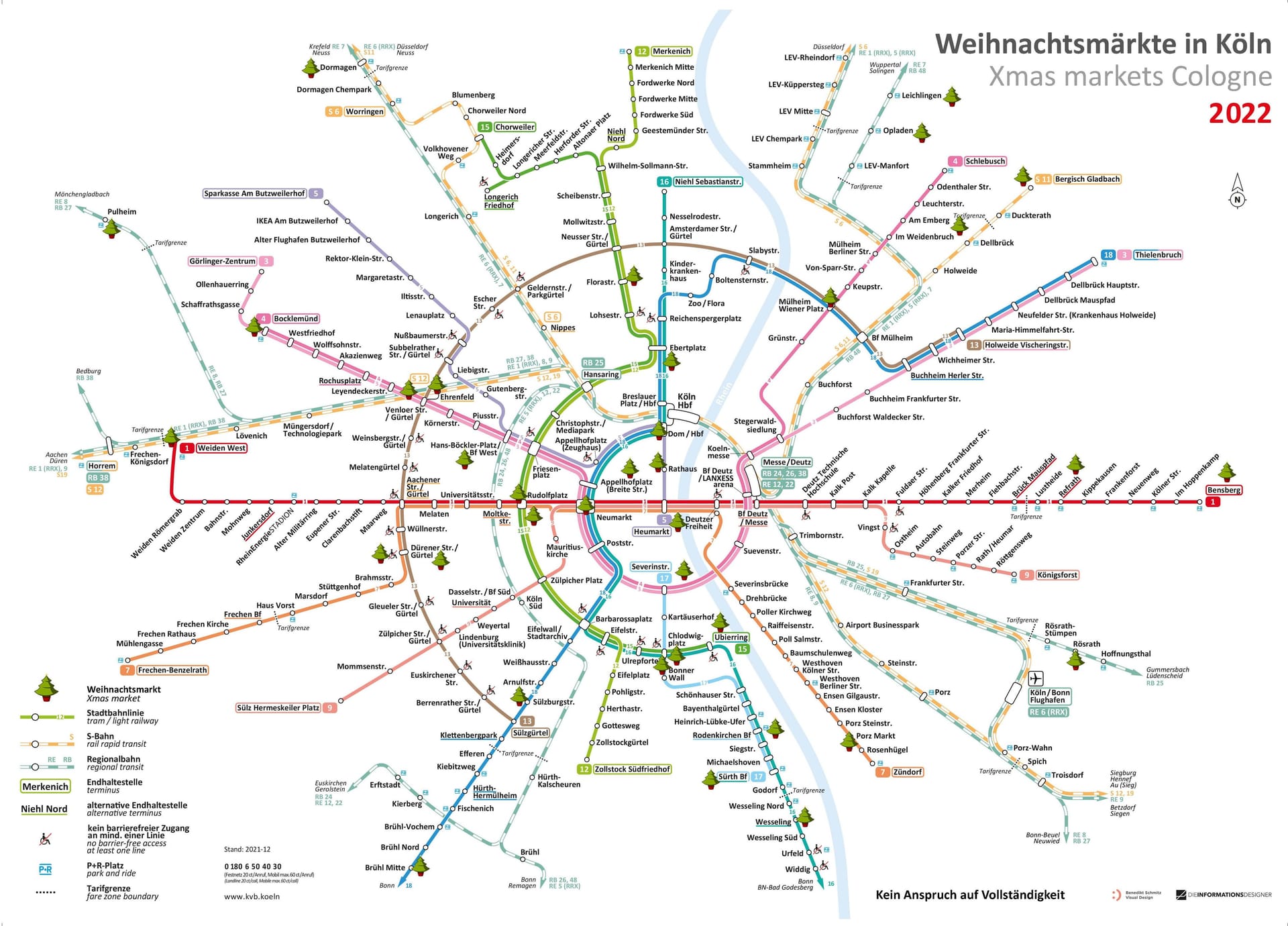 Der Weihnachtsmarkt-Netzplan für Köln