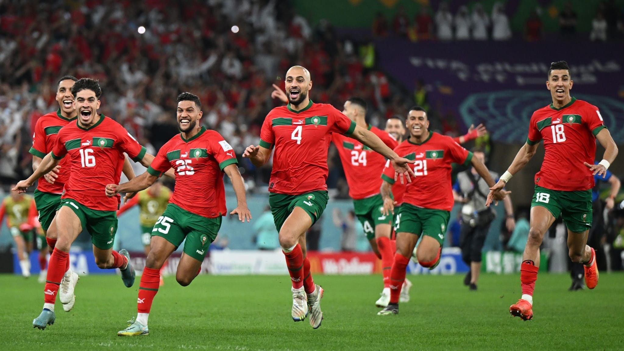 Fußball-WM in Katar | Im WM-Viertelfinale: Marokko feiert historischen Triumph