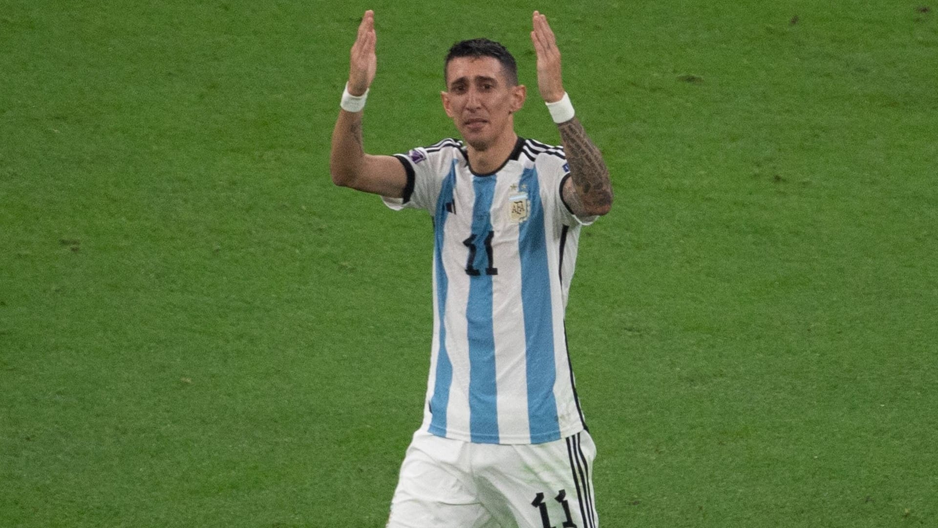 Den Tränen nah: Angel Di Maria nach seinem Tor zum 2:0.