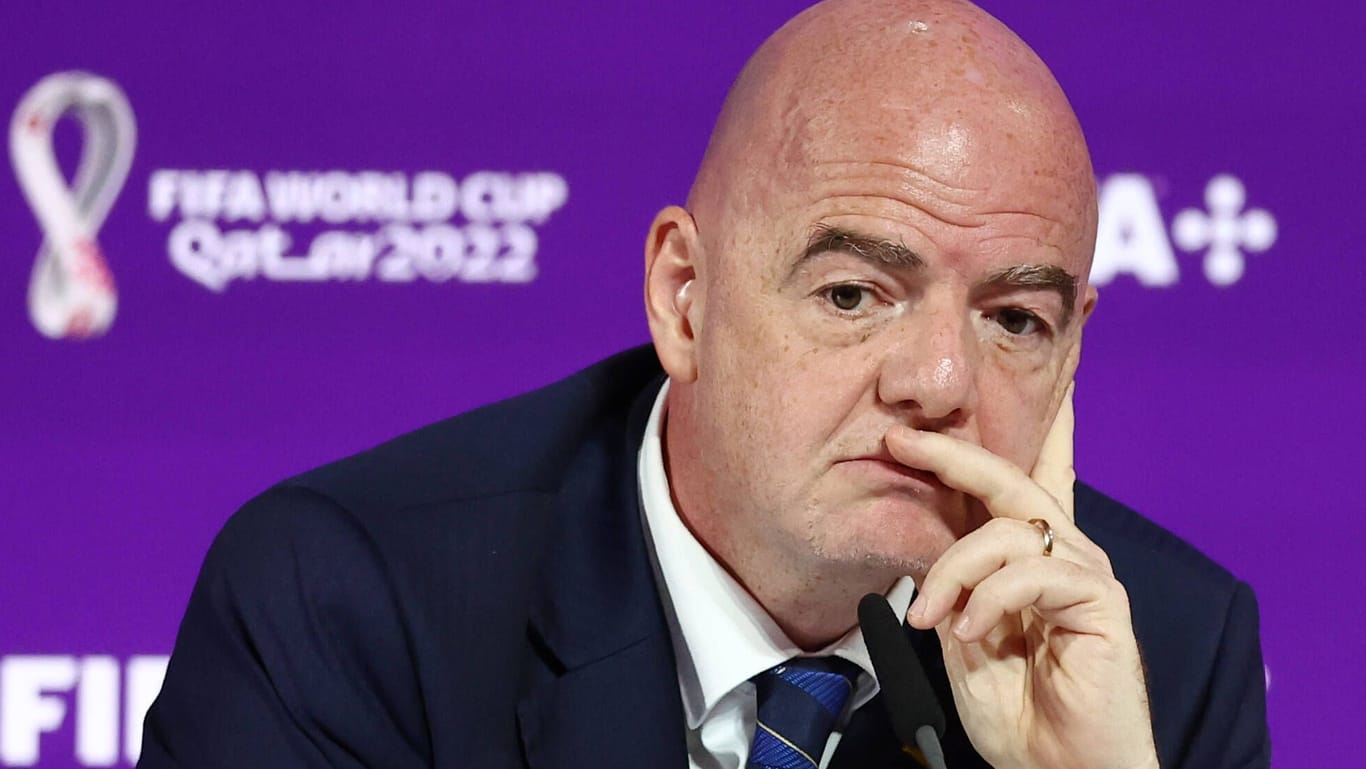 Gianni Infantino: Der Fifa-Boss behauptet, die WM in Katar sei klimaneutral gewesen.