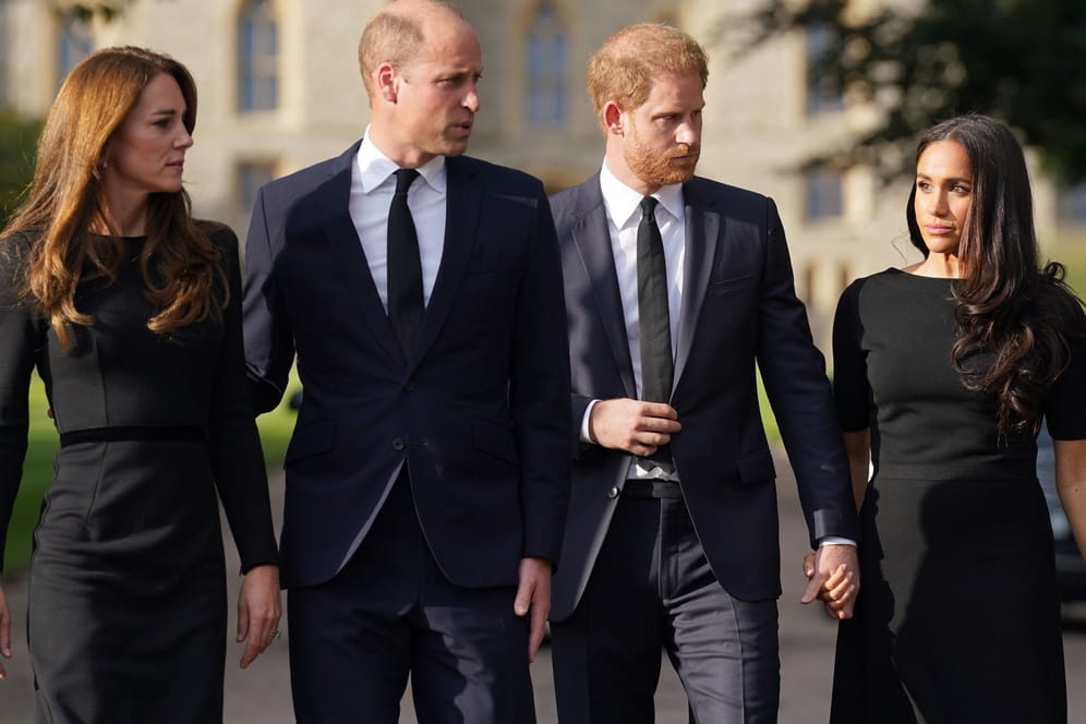 Prinzessin Kate, Prinz William, Prinz Harry und Herzogin Meghan: Das Verhältnis der Paare soll zerrüttet sein.