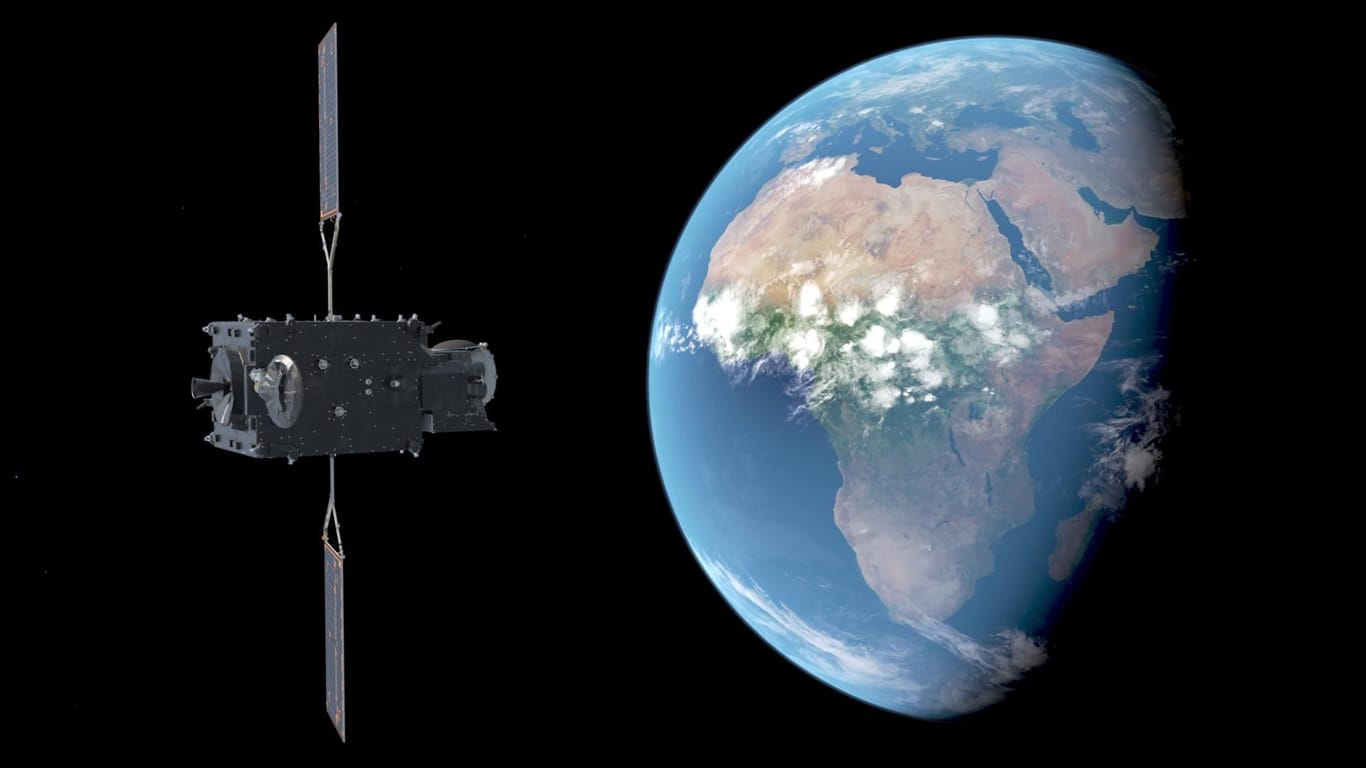 Wettersatellit im Weltall: Künftig liefert eine neue Sonde hochauflösende Aufnahmen von der Erde.
