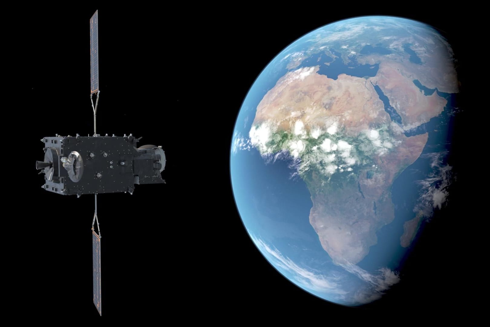 Wettersatellit im Weltall: Künftig liefert eine neue Sonde hochauflösende Aufnahmen von der Erde.