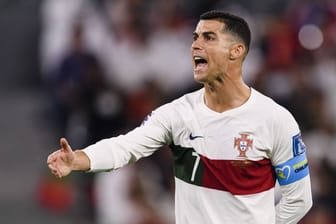 Cristiano Ronaldo: Sein Team steht bei der WM in Katar im Achtelfinale.