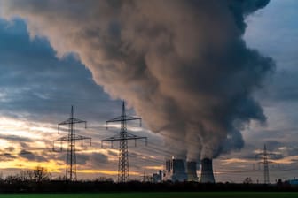 Braunkohlekraftwerk und Stromleitungen in Neurath: Die nach Deutschland importierte Strommenge aus Frankreich ging um 88 Prozent zurück.