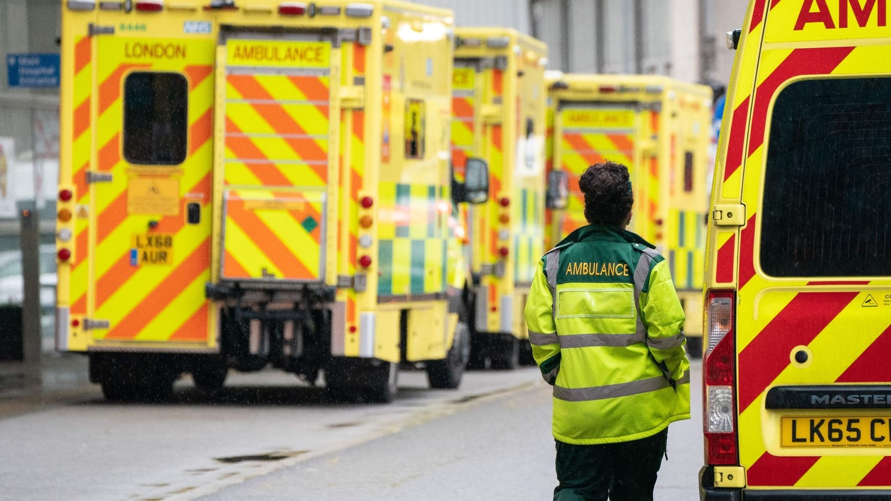 Many ambulances wait an hour outside the ER.