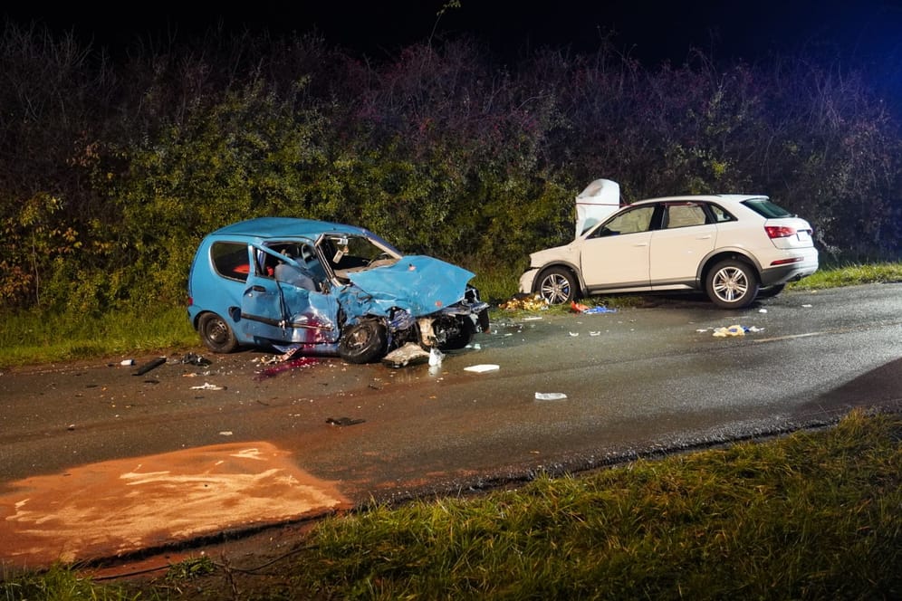 Unfallstelle in Südhessen: Bei dem Crash kam ein junger Mann ums Leben.