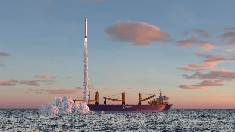 Start von See aus: So stellen sich die Köpfe hinter der German Offshore Spaceport Alliance den Weltraumbahnhof vor. Start von See aus: So stellen sich die Köpfe hinter der German Offshore Spaceport Alliance den Weltraumbahnhof vor.