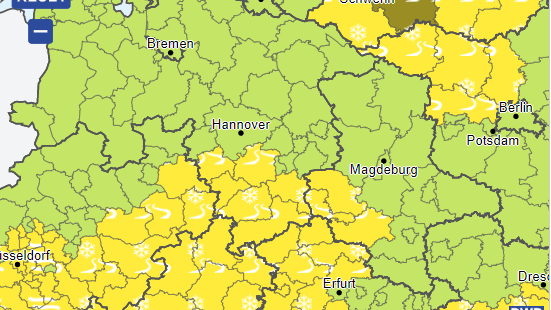 Südlich von Hannover warnt der DWD vor Glätte.