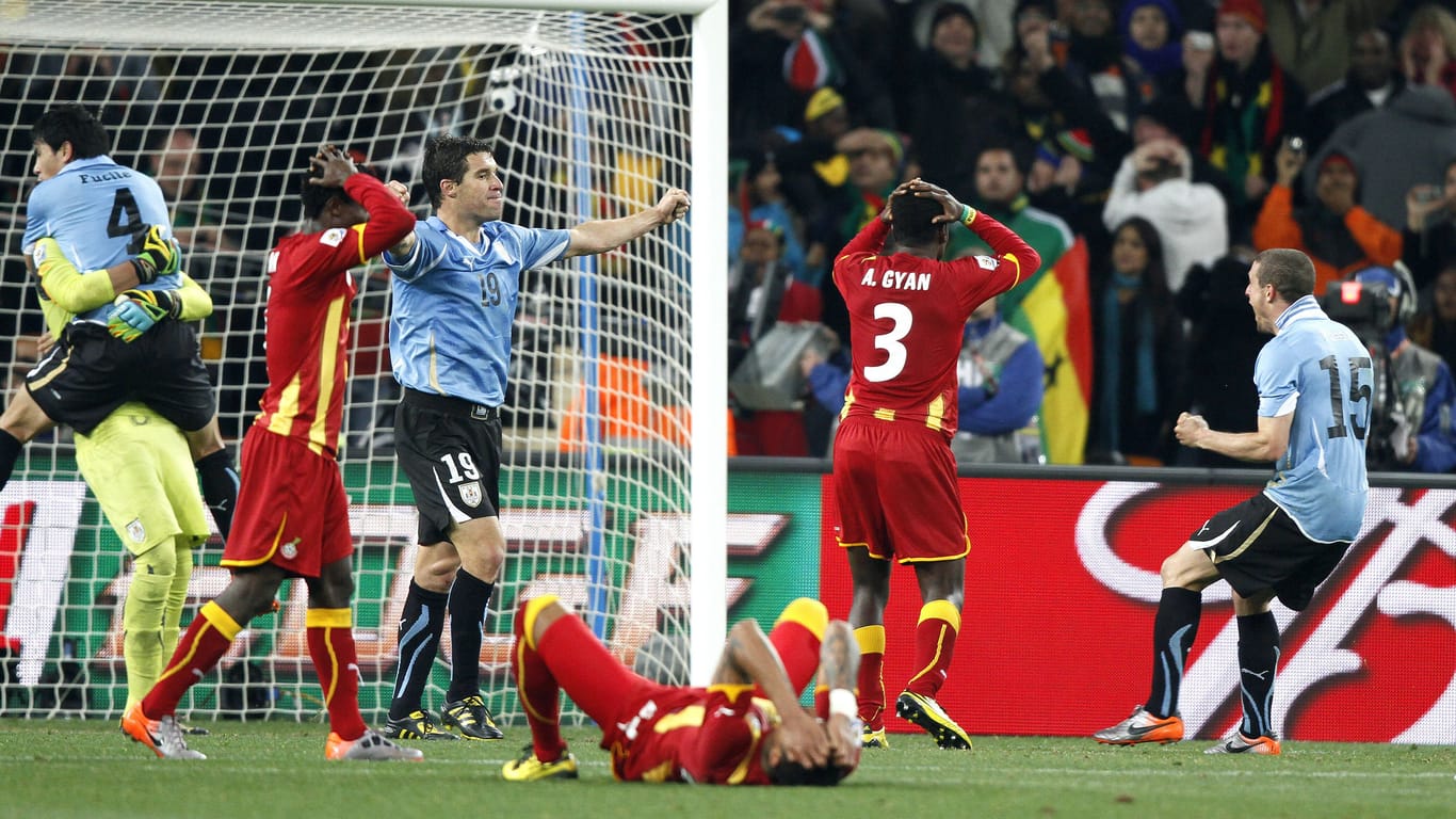 Ghana scheiterte 2010 im Elfmeterschießen an Uruguay.