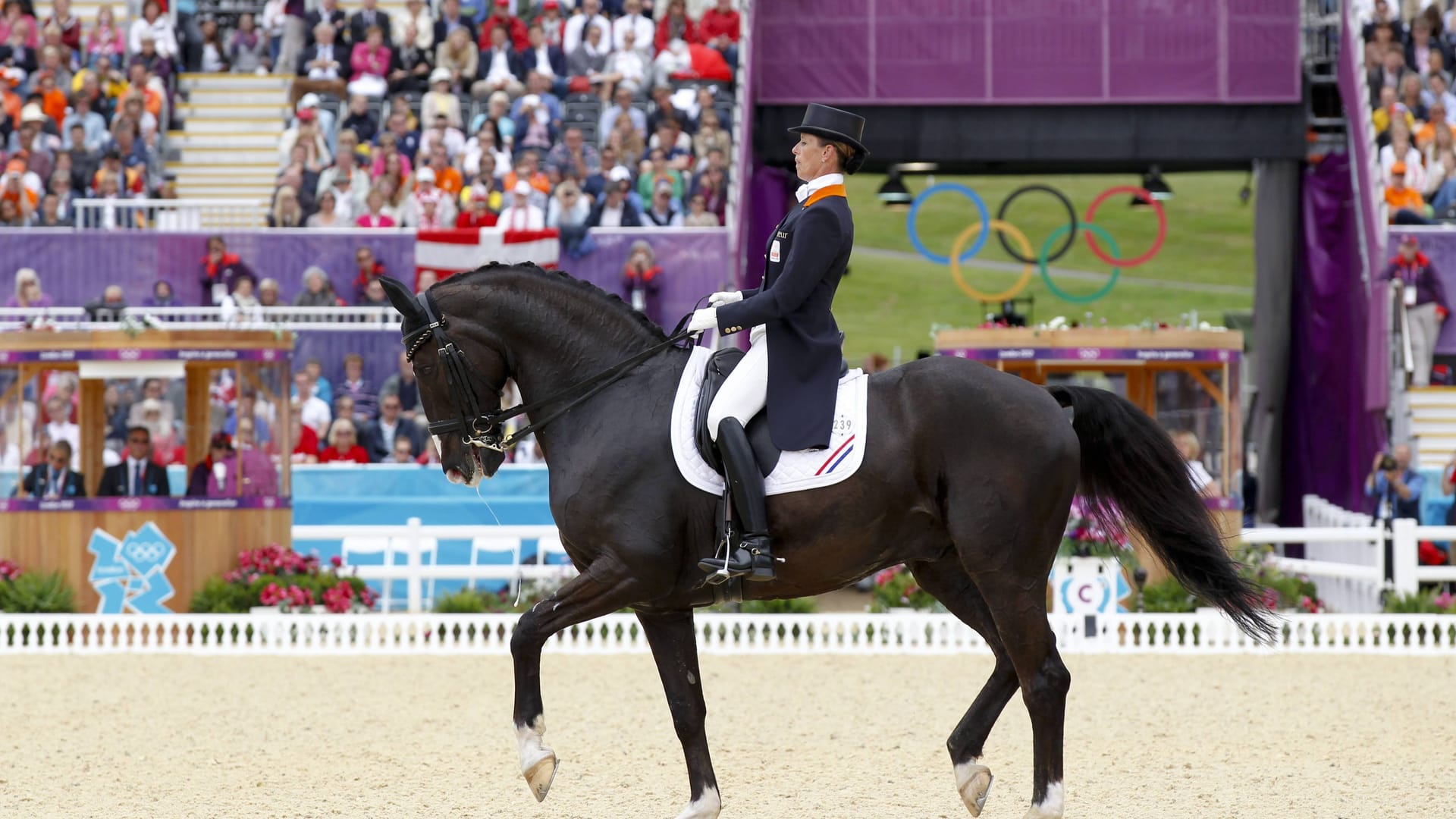 Die Niederländerin Anky van Grunsven mit ihrem Pferd Salinero bei den Olympischen Spielen 2012: In der Mannschaftswertung holten sie damals die Bronzemedaille nach Hause.