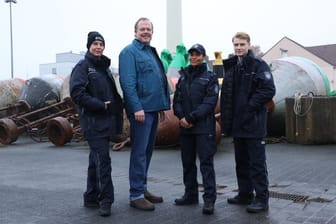 Elena Uhlig, Bernd Hölscher, Cynthia Micas und Lukas Zumbrock (v.l.n.r.) bilden das Ermittler-Team in Bremerhaven.