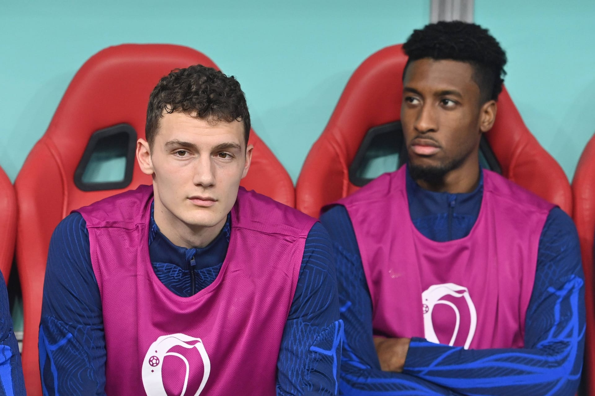 Benjamin Pavard und Kingsley Coman (r.): Die Profis verpassten den WM-Titel.