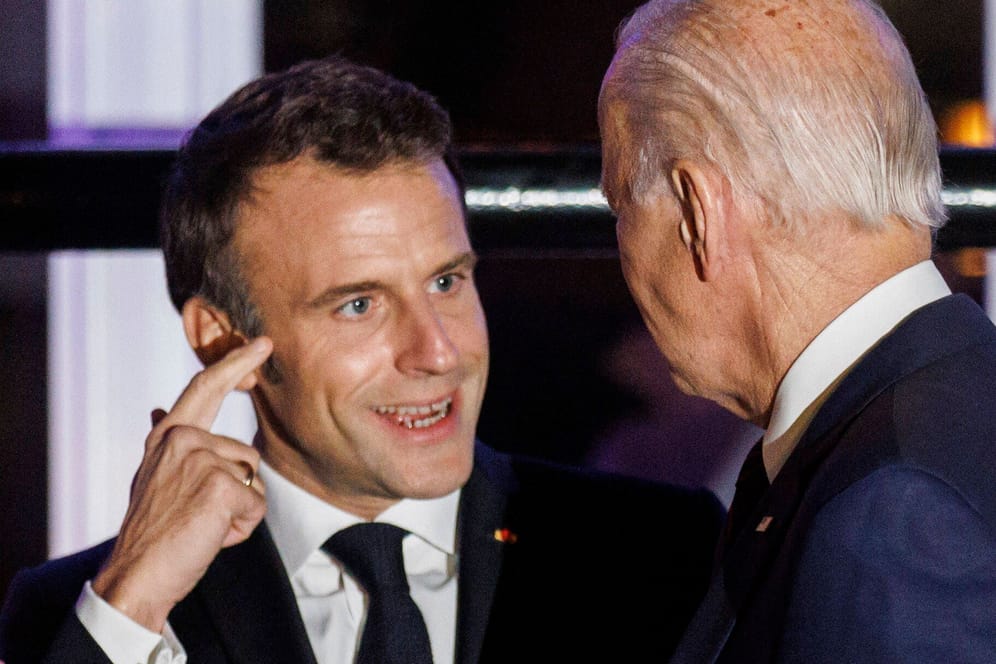 Emmanuel Macron und Joe Biden: Auch der Staatsbesuch brachte den US-Präsidenten nicht vom Kurs bei Subventionen ab.