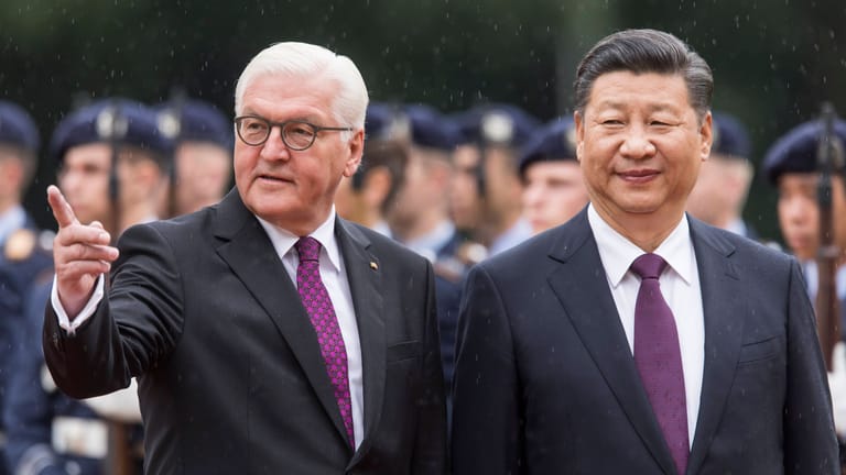 Steinmeier und Xi im Jahr 2017 (Archiv): Die Staatspräsidenten haben sich auch zum Ukraine-Krieg ausgetauscht.