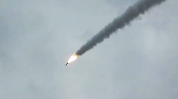Eine Luftabwehrrakete (Symbolbild): Nach belarussischen Angaben ist eine Rakete in Belarus gelandet.