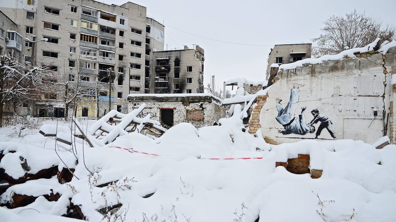 Schnee in Borodjanka: Bei Minusgraden frieren und hungern viele Menschen während der Stromausfälle.