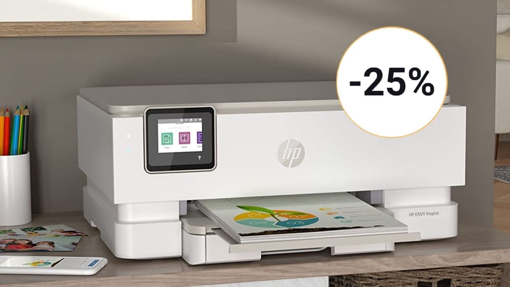 Der Drucker von HP kann scannen, drucken und kopieren. Sie sparen heute 50 Prozent.