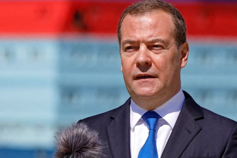 FILE PHOTO: Dmitry Medvedev, Deputy Chairman of Russia's Security Council, delivers a speech in Saint Petersburg