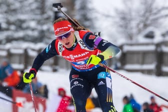 Denise Herrmann-Wick: Die deutsche Biathletin präsentierte sich im Sprint in Annecy in starker Form.
