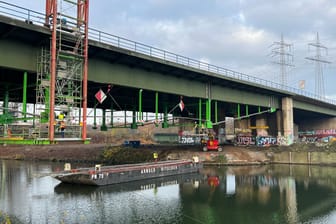 Baustelle an der Brücke bei Herne (Archivbild): Die A43 wird erneut gesperrt.