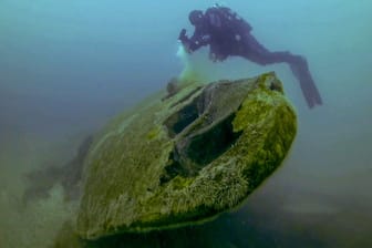 Ein gesunkenes Uboot vor der Küste der Türkei