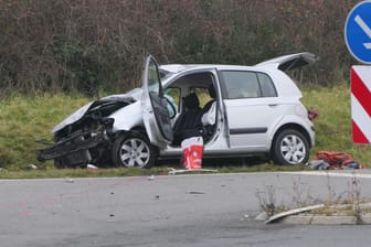 Unfallstelle in Grimma: Zwei Menschen kamen bei dem Crash ums Leben.