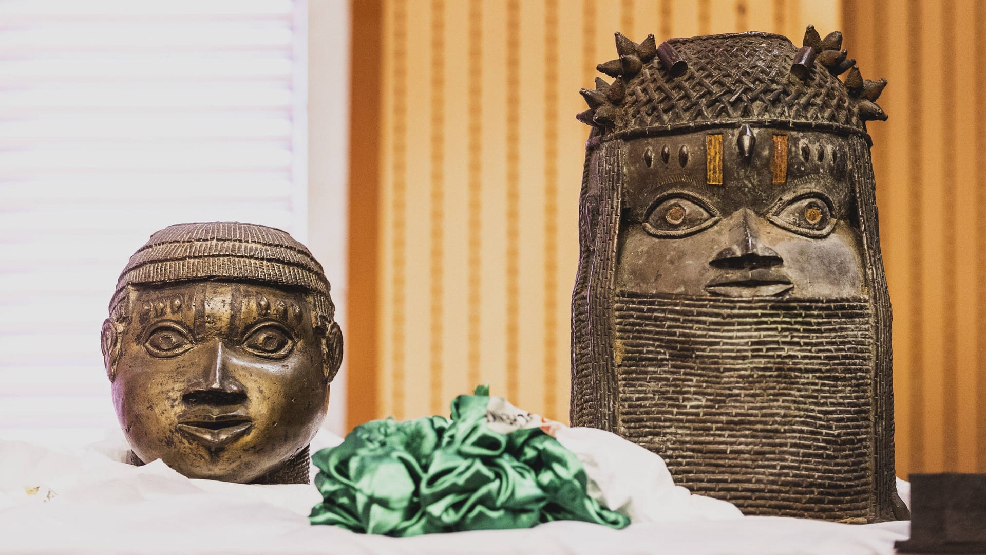 An Nigeria zurückgegebene Benin-Bronzen: Die Kunstwerke waren zu Kolonialzeiten geraubt worden.