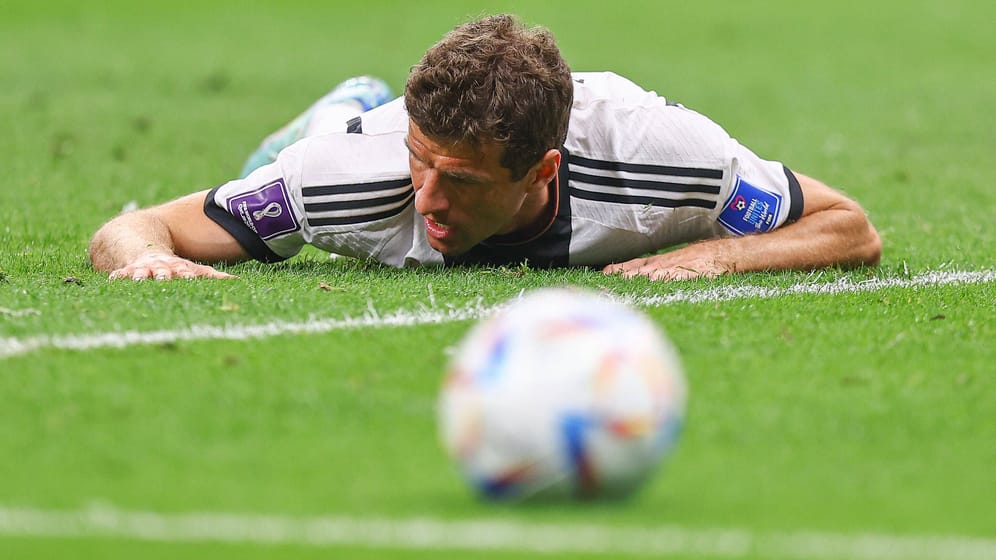 Am Boden: Thomas Müller im Spiel gegen Costa Rica.