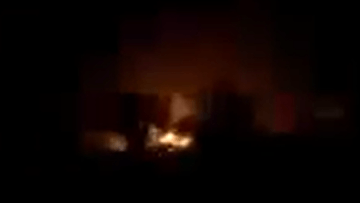 Der Moment der Explosion: Videos von Anwohnern werden derzeit in lokalen Telegram-Kanälen geteilt.