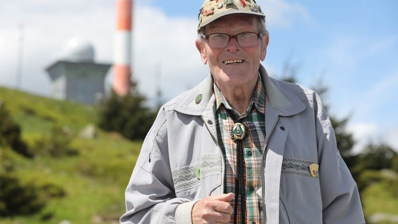 Der Rekordwanderer: Benno Schmidt hat Brocken 9.000 Mal bestiegen.