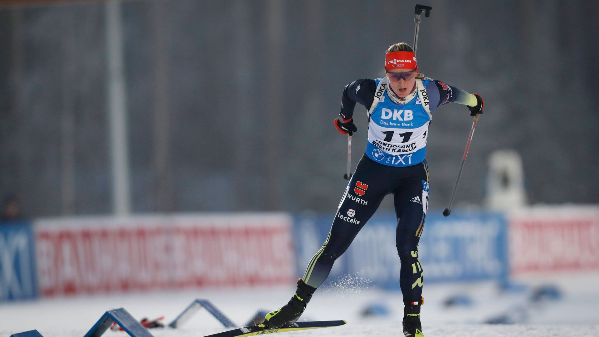 Denise Herrmann-Wick: Die Biathletin startete als Schlussläuferin in der Staffel.