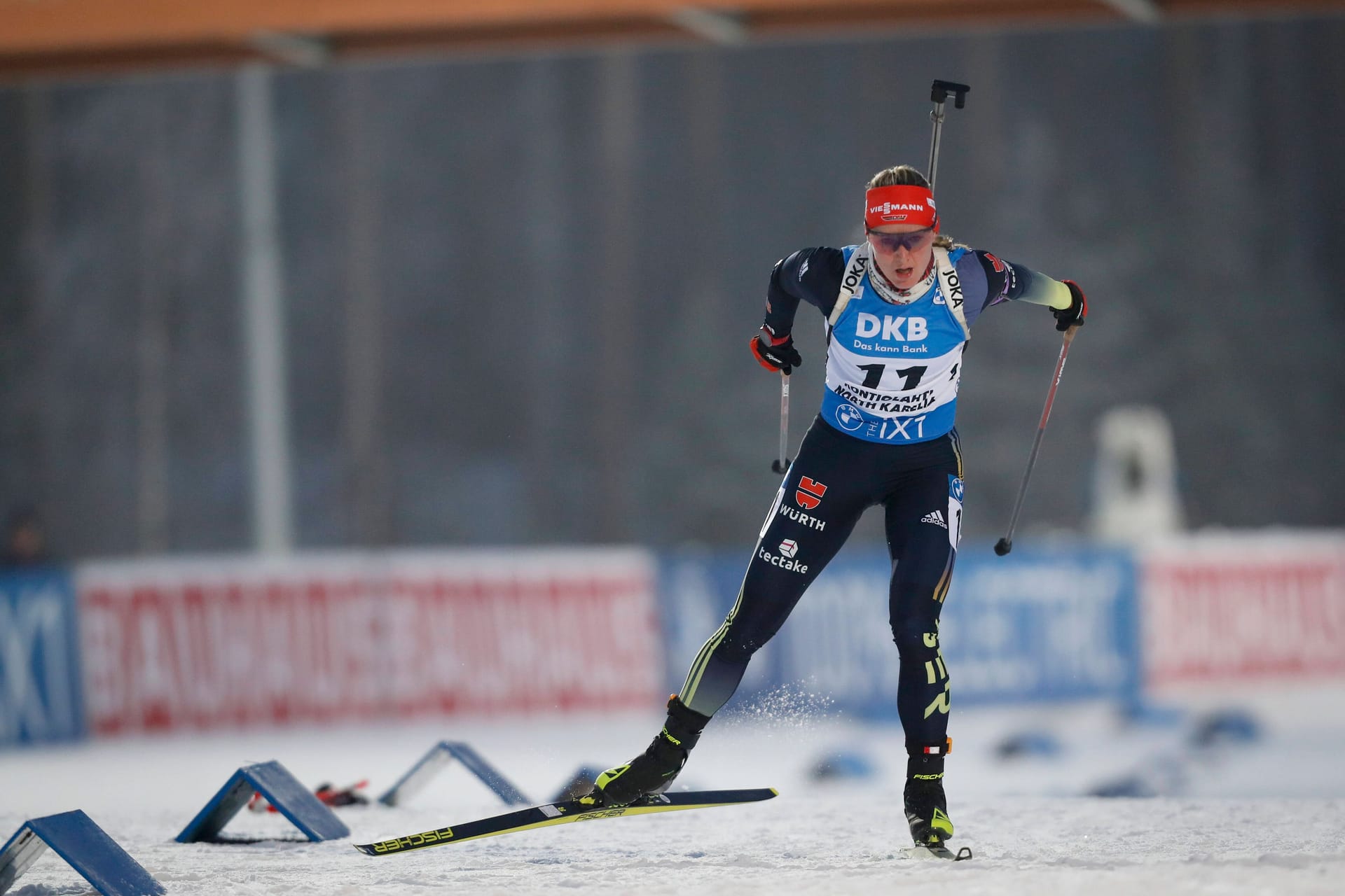 Denise Herrmann-Wick: Die Biathletin startete als Schlussläuferin in der Staffel.