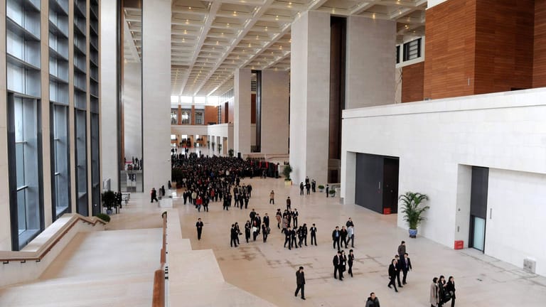 Im Innern des chinesischen Nationalmuseums, Peking: Von Gerkans Büro gewann Ausschreibungen in aller Welt.