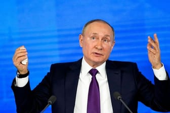 Wladimir Putin auf seiner jährlichen Pressekonferenz: Der Kreml hat die Veranstaltung erstmals seit zehn Jahren abgesagt.