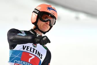 Karl Geiger: Mit dem vierten Platz ist der deutsche Skispringer zufrieden.
