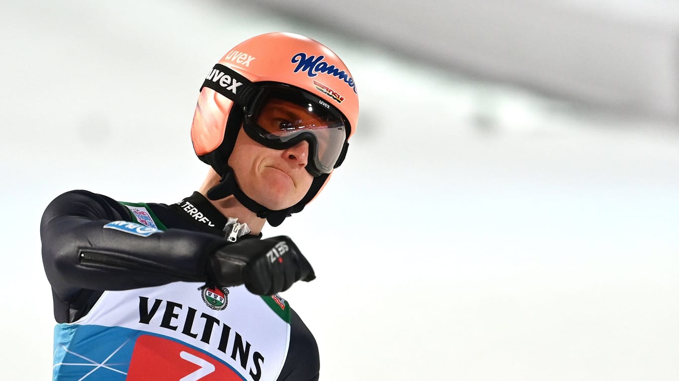 Karl Geiger: Mit dem vierten Platz ist der deutsche Skispringer zufrieden.