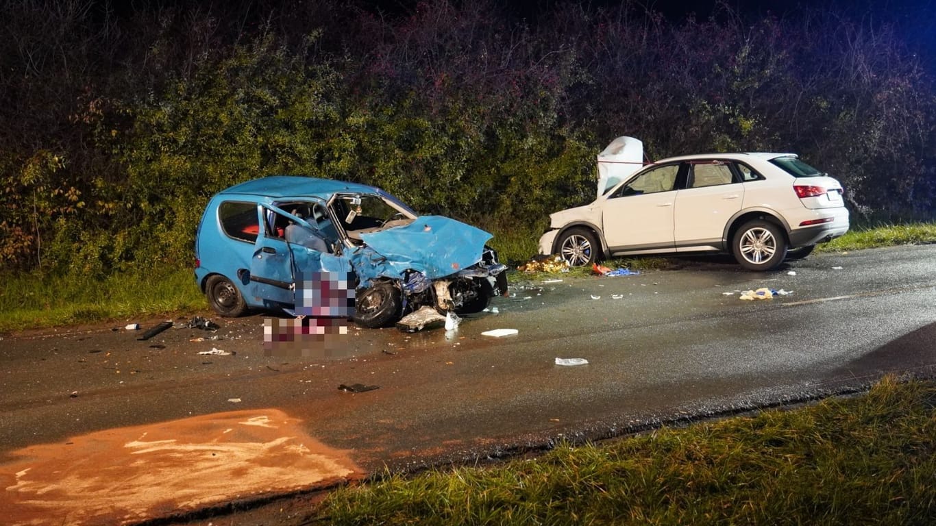 Unfallstelle in Südhessen: Bei dem Crash kam ein junger Mann ums Leben.