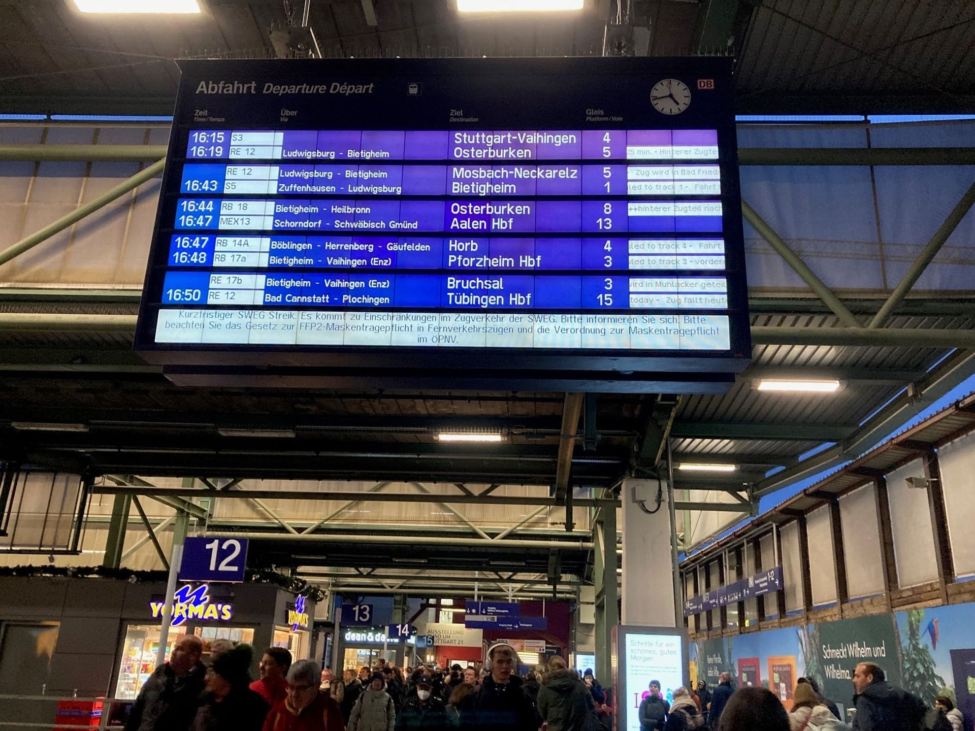 Lokführer der GDL streiken erneut bei Bahnunternehmen SWEG