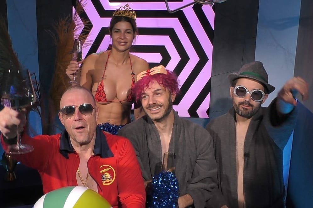 Die Finalisten von "Promi Big Brother": Rainer, Micaela, Sam und Menderes.