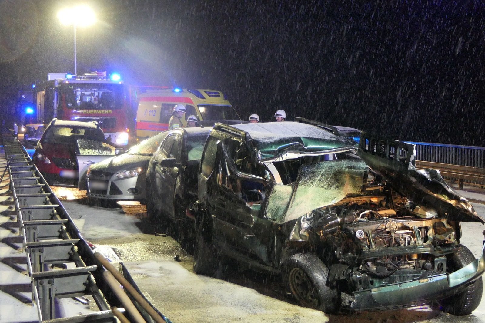 Autobahnbrücke bei Grimma am Mittwochmorgen