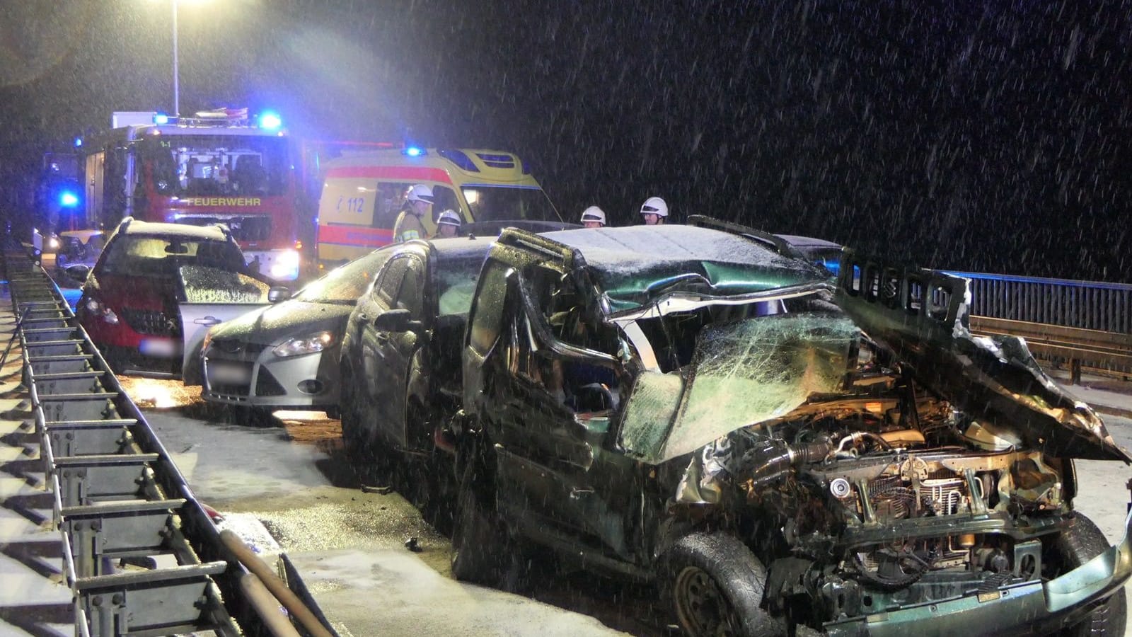 Autobahnbrücke bei Grimma am Mittwochmorgen