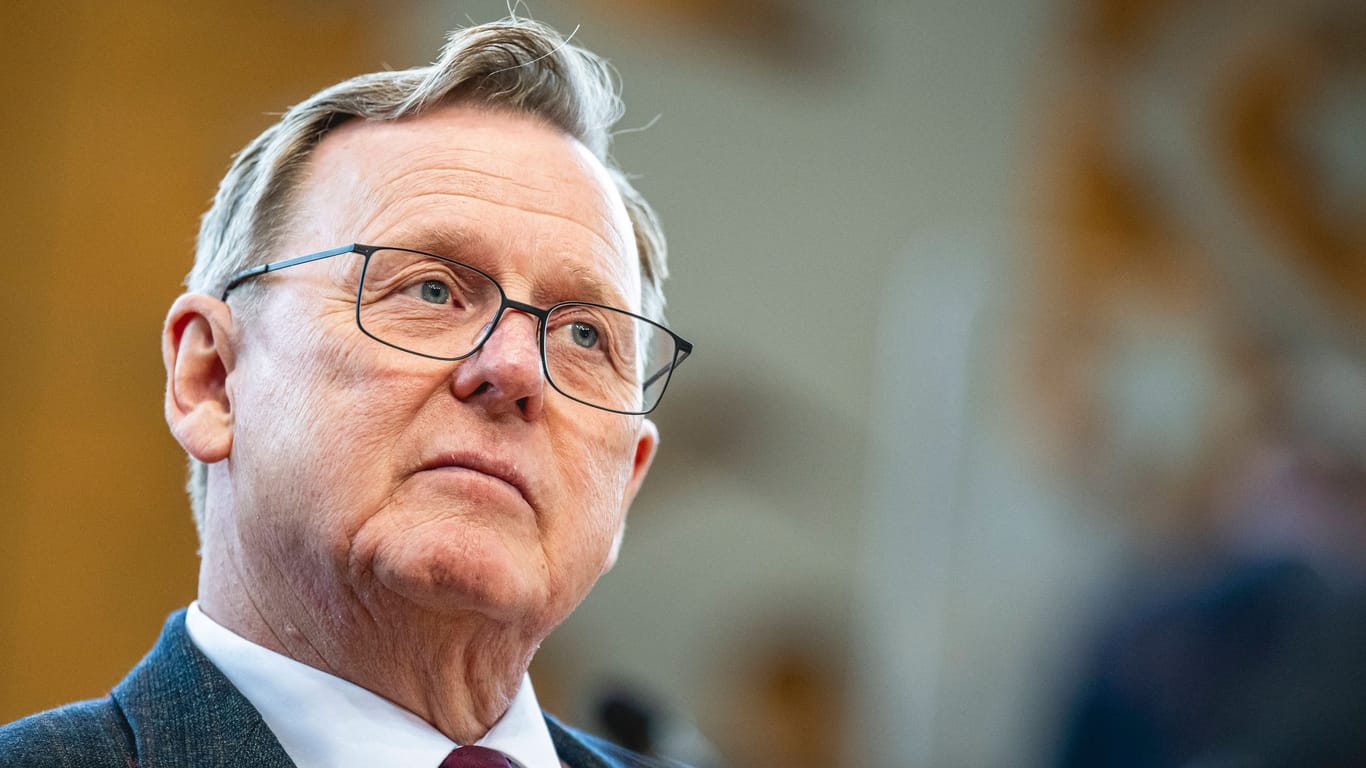 Thüringens Ministerpräsident Bodo Ramelow (Linke) im Landtag: Beim innerparteilichen Schiedsgericht ist ein Antrag aus Parteiausschluss gegen ihn eingegangen.