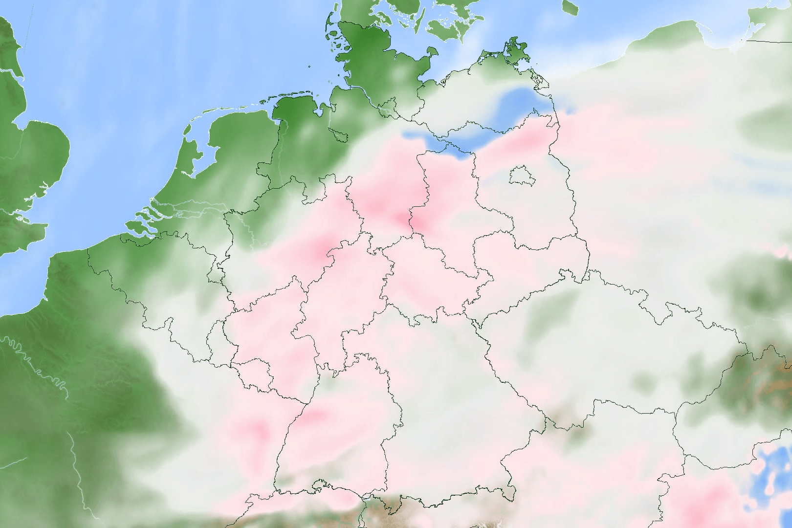 Schneefall am Sonntagmorgen