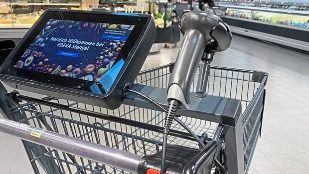 Einkaufswagen der Zukunft: Edeka rollt neuen High-Tech-Shopper aus.