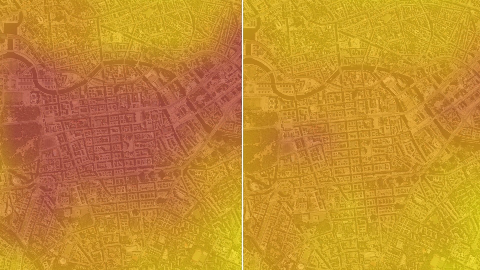 Links 2021, rechts 2022: In Mitte ist ein deutlicher Effekt der Sparmaßnahmen sichtbar.