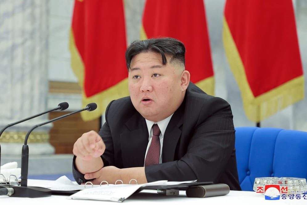 Kim Jong Un bei einer Rede in Nordkorea: Er will die Produktion von Atomwaffen erhöhen.